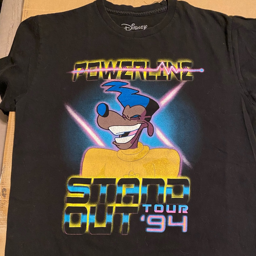 Disney Powerline Stand Out Tour 94 T Shirt Size Medium Goofy Movie Concert